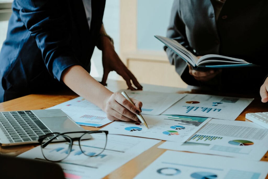 Business people planning a strategy