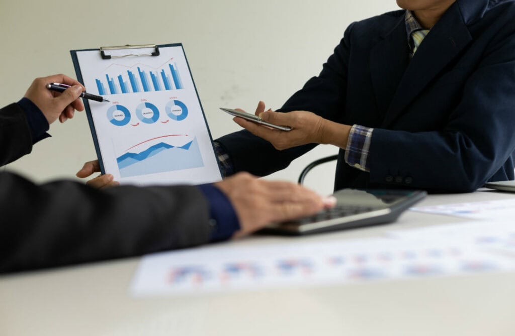 Business people planning a strategy